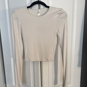 Noli Small Cream Long Sleeve Top / open back 2300